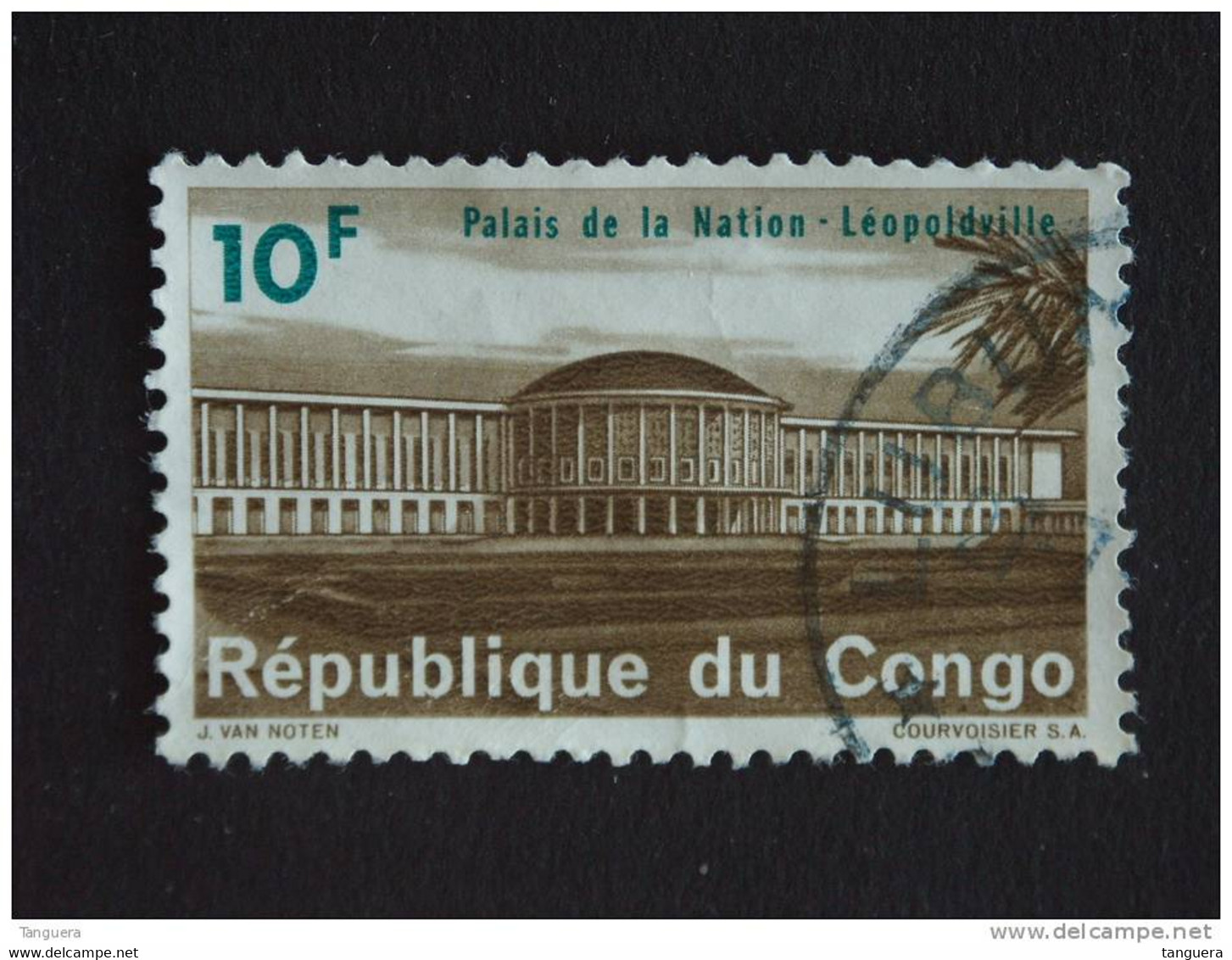 Congo Republique Republiek 1964 Palais De La Nation Paleis Der Naties Yv COB 561 O - Gebruikt