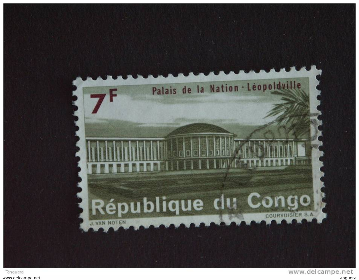 Congo Republique Republiek 1964 Palais De La Nation Paleis Der Naties Yv COB 558 O - Gebraucht
