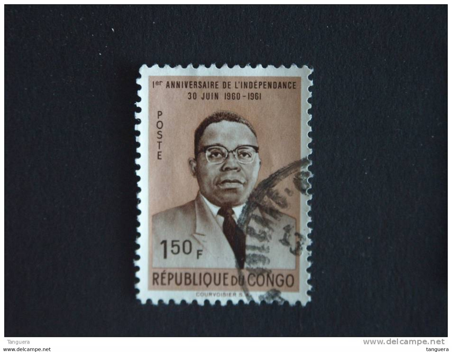 Congo Republique Republiek 1961 Ann. Indépendance Onafhankelijkheid Président Kasavubu COB Yv 435 O - Usati