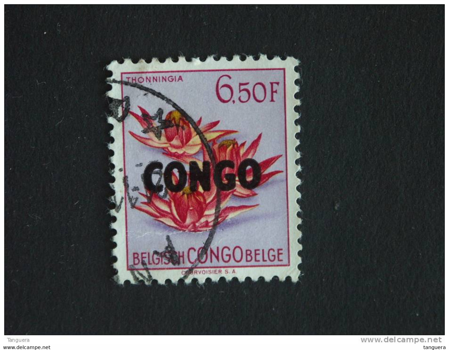 Congo Republique Republiek 1960 Bloemen Fleurs Yv COB 394 O - Usati