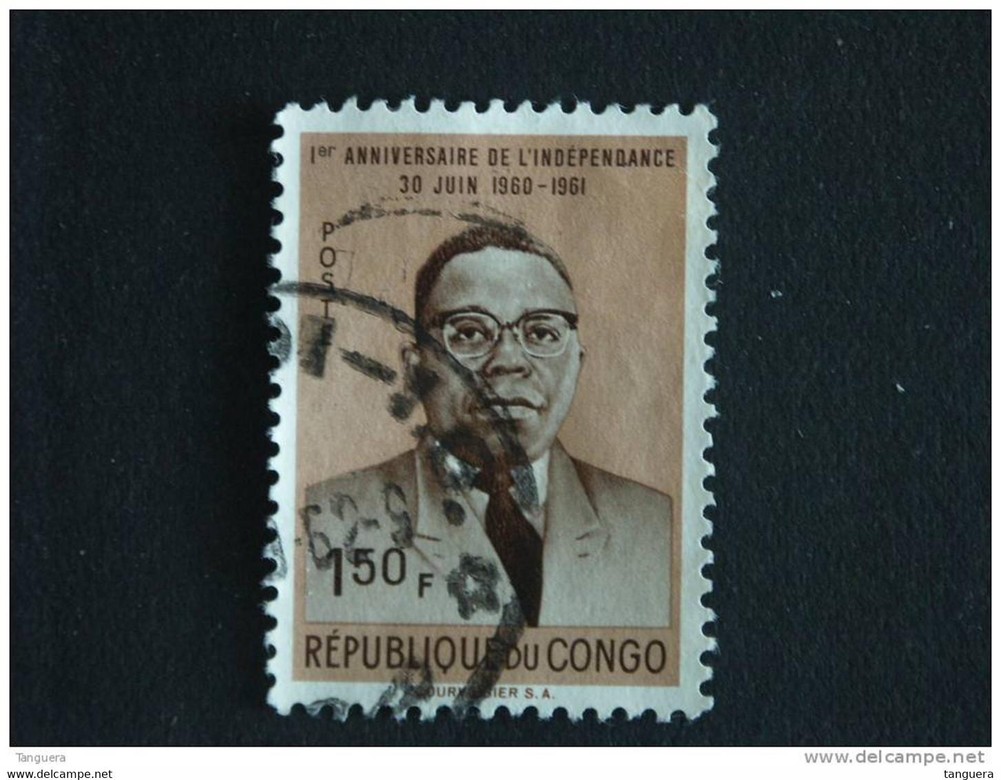 Congo Republique 1961 Ann. Indépendance Onafhankelijkheid Président Kasavubu Yv 435 O - Usados