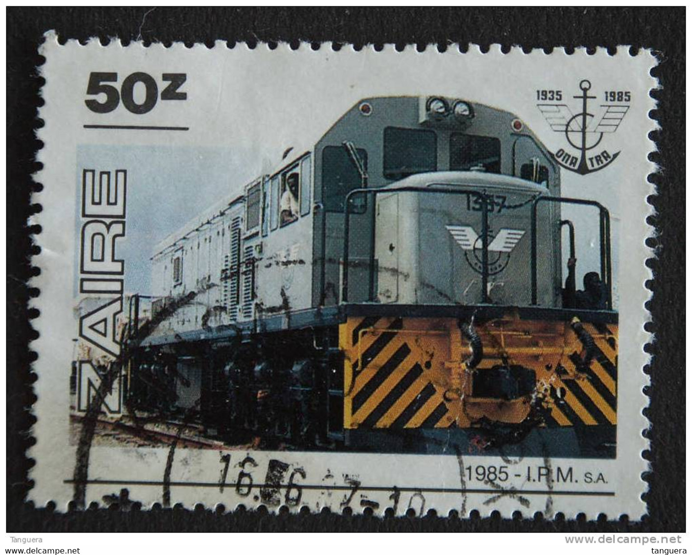 Congo Zaire 1985 Verjaardag Annivéraire ONATRA Locomotive Locomotief Yv 1228 COB 1305 O - Used Stamps