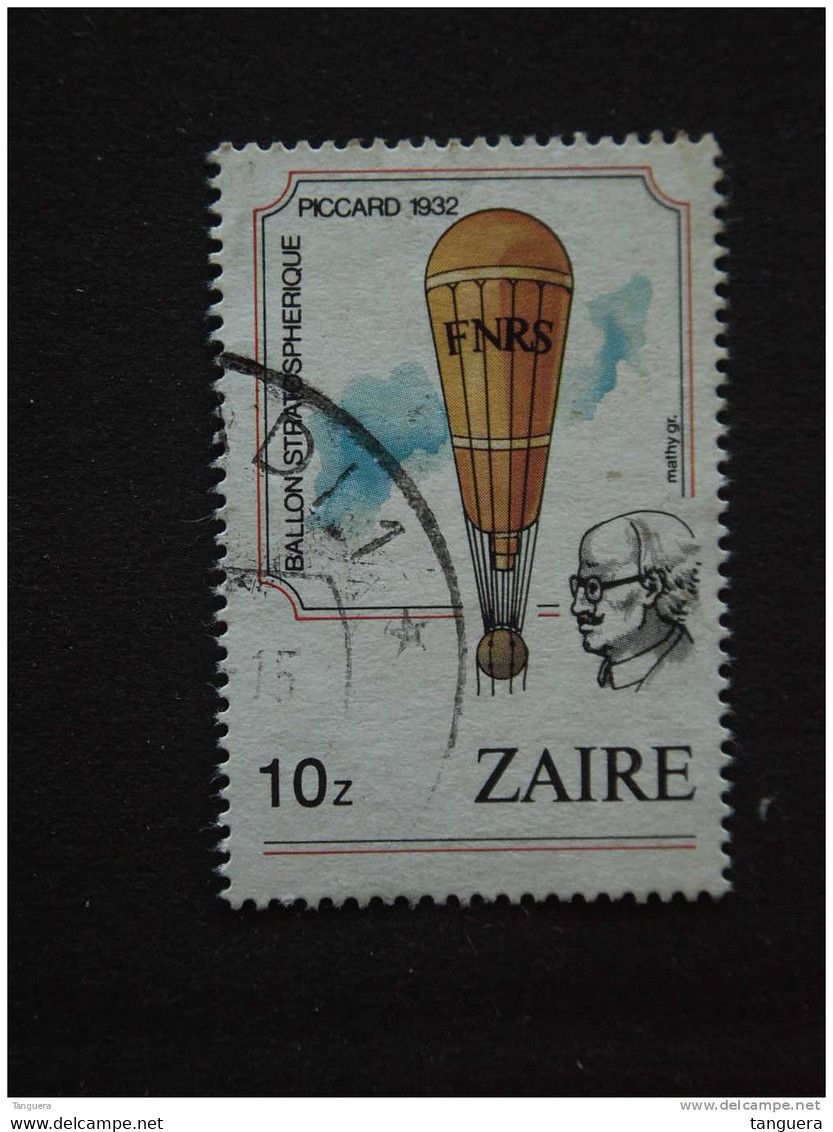 Congo Zaire 1984 Luchtballon Ascensions Dans L'atmosphère Ballon Stratosphérique Piccard  Yv 1178 COB 1249 O - Gebruikt