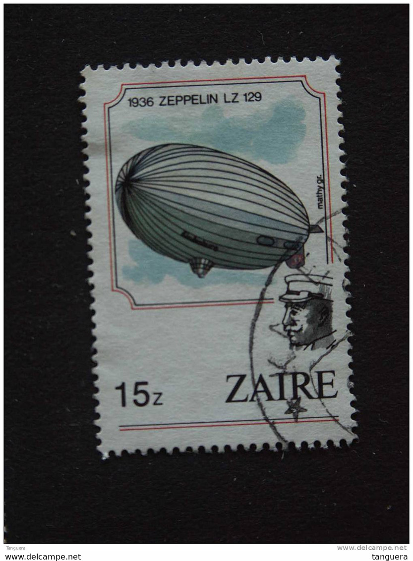 Congo Zaire 1984 Luchtballon Ascensions Dans L'atmosphère Zeppelin LZ  Yv 1179 COB 1250 O - Gebruikt