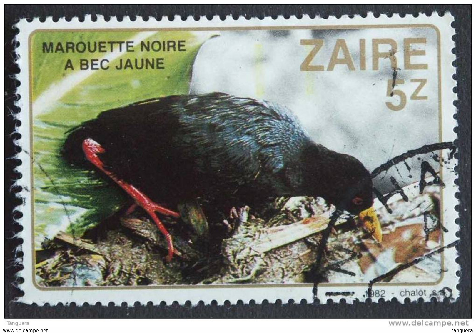 Congo Zaire 1982 Oiseau Marquette Noire  1178 Yv 1118 O - Usados