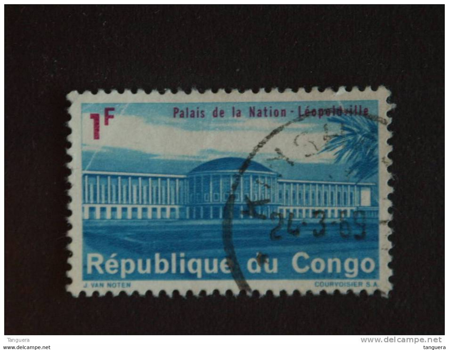 Congo Republique 1964 Palais De La Nation Yv 552 O - Usados