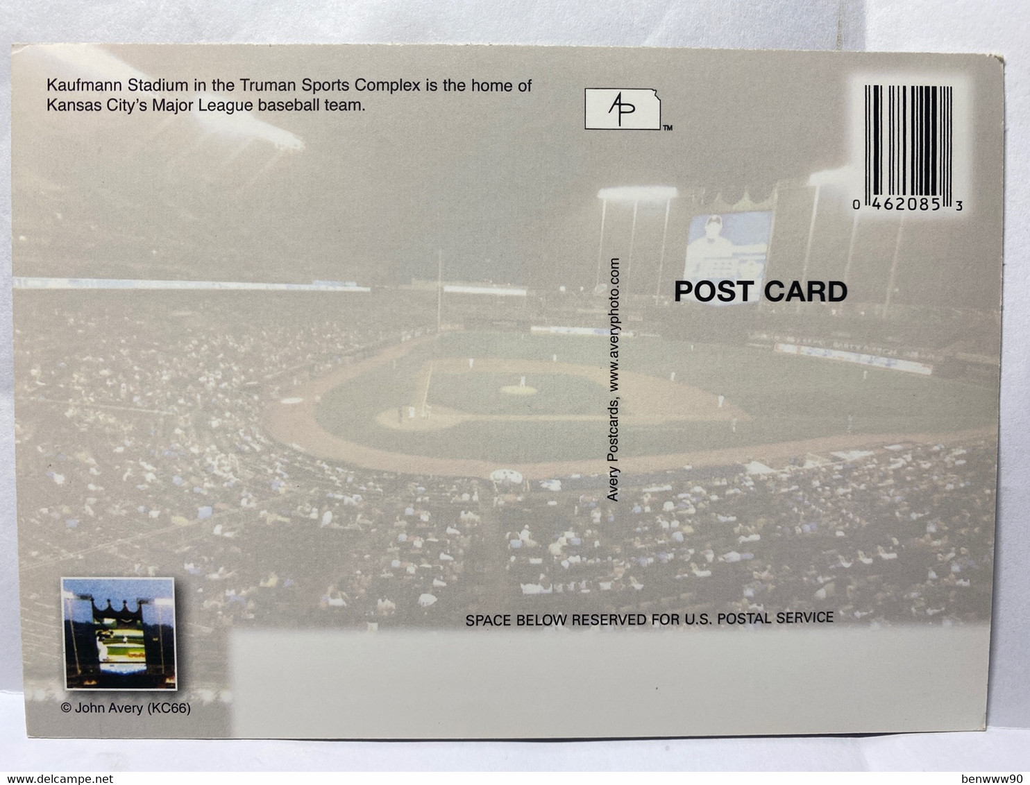Kaufmann Stadium, Truman Sports Complex, Kansas City Baseball Team Postcard - Baseball