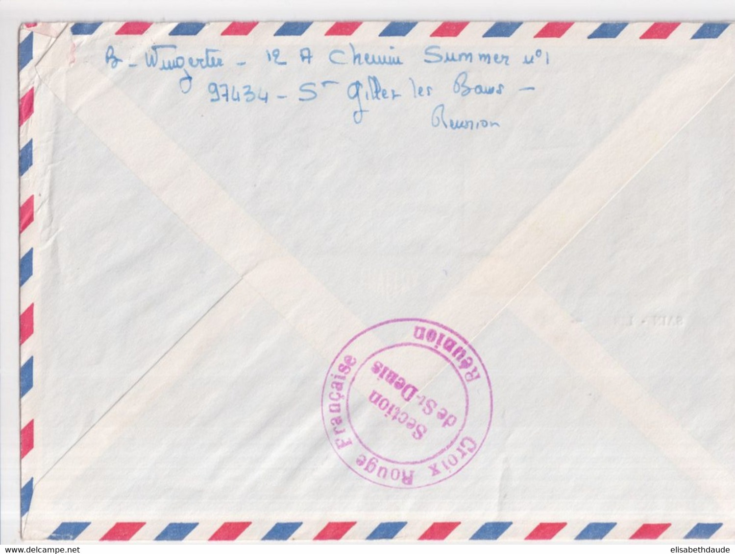 REUNION ! - 1974 - ENVELOPPE ILLUSTREE Par AVION De ST GILLES ! => LONGPRE - Storia Postale