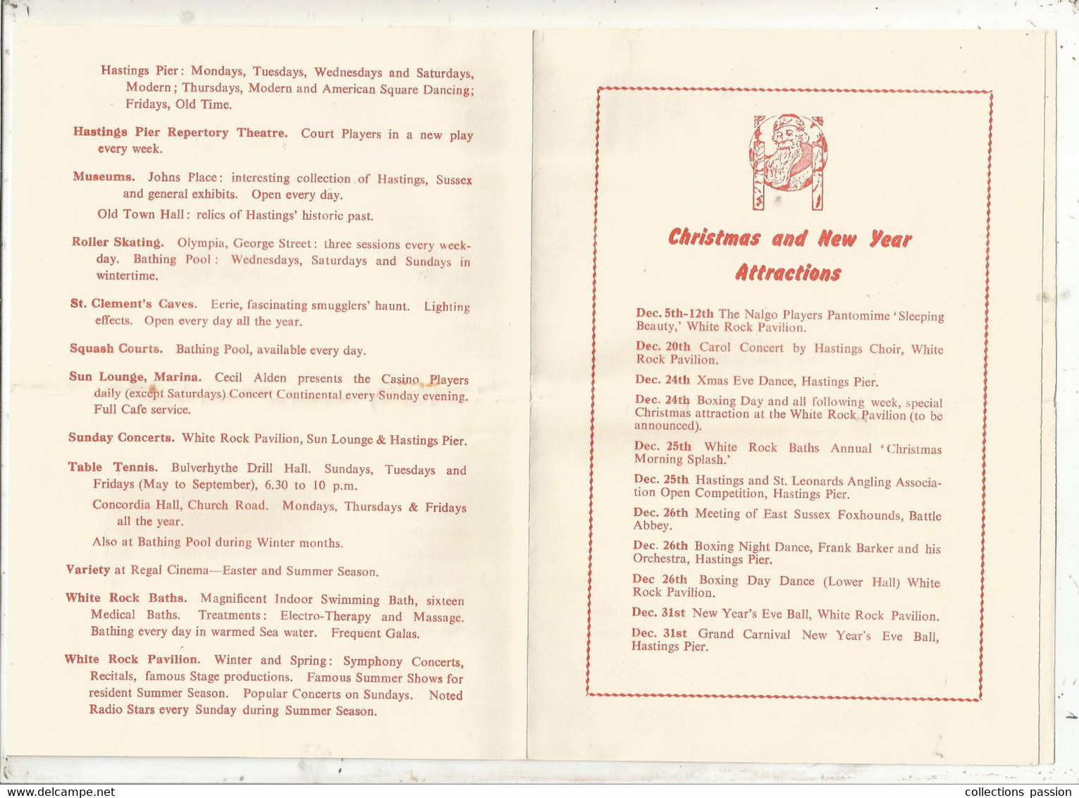 Programme , AT HASTINGS AND ST. LEONARDS, 1953-1954, 8 Pages , British Railways,  Frais Fr 1.95 E - Programma's