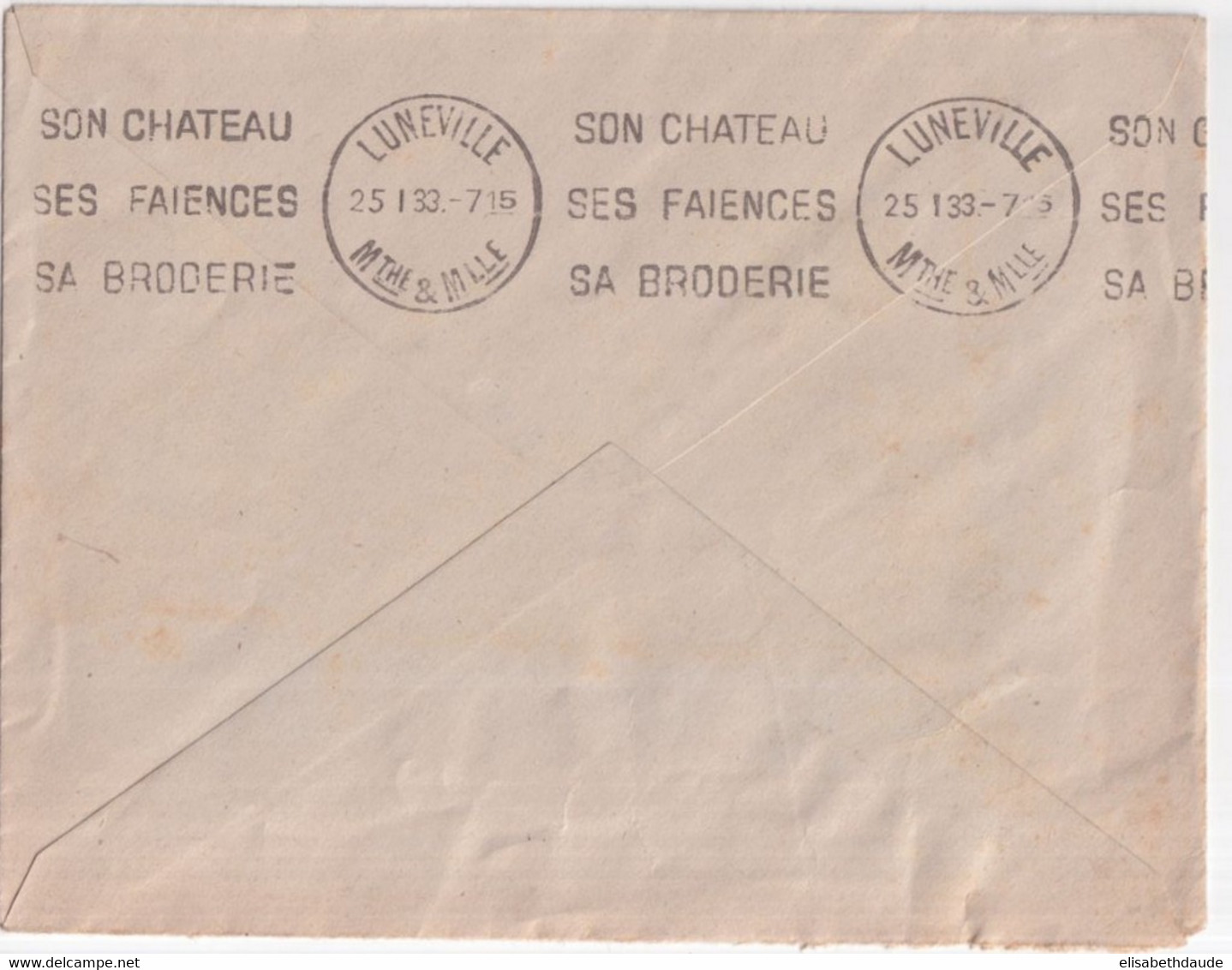 LIBAN ! - 1933 - ENVELOPPE FM De BEYROUTH => LUNEVILLE - Liban