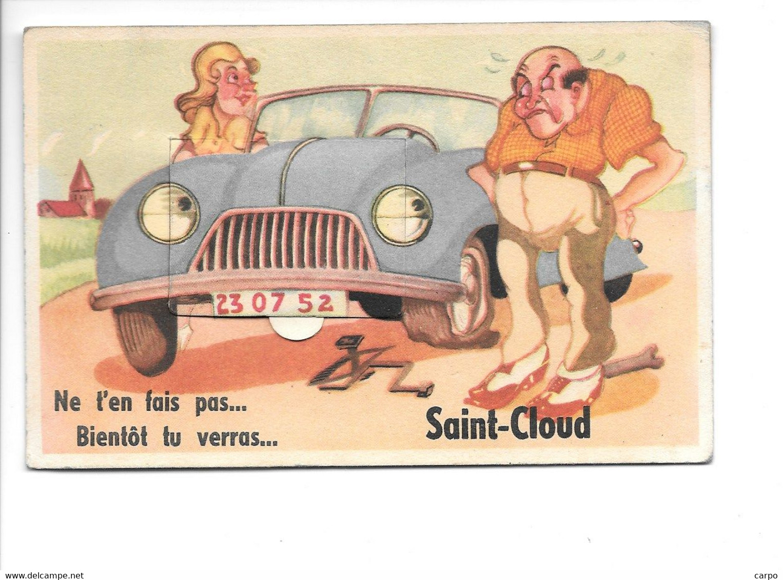 Carte à Système Dépliant - SAINT-CLOUD. (Voiture) - Saint Cloud