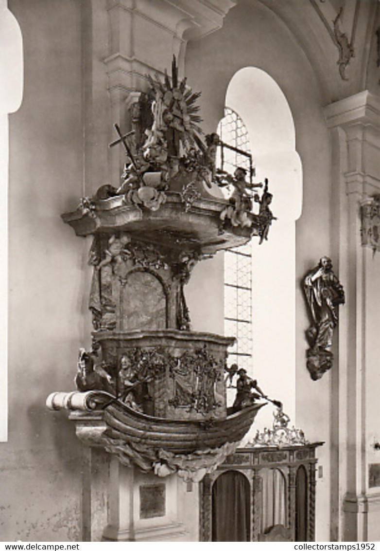 W3273- ERDING ALTENERDING CHURCH INTERIOR, SHIP DETAIL - Erding