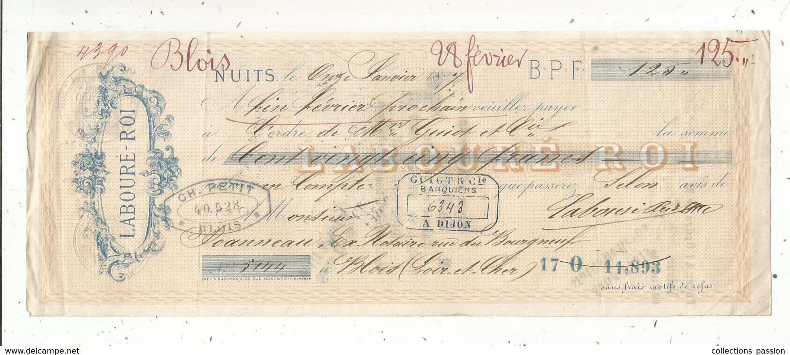 Lettre De Change, Mandat, Vins , 1871 , Domaine Du Cypressat , D. Cumin, CENON Près Bordeaux,  Frais Fr 1.75 E - Lettres De Change