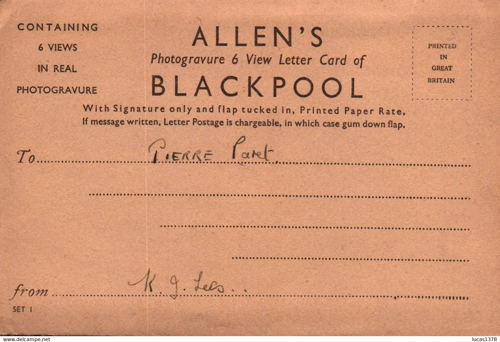 6 VIEW LETTER CARD / BLACKPOOL / COMPLET - Blackpool