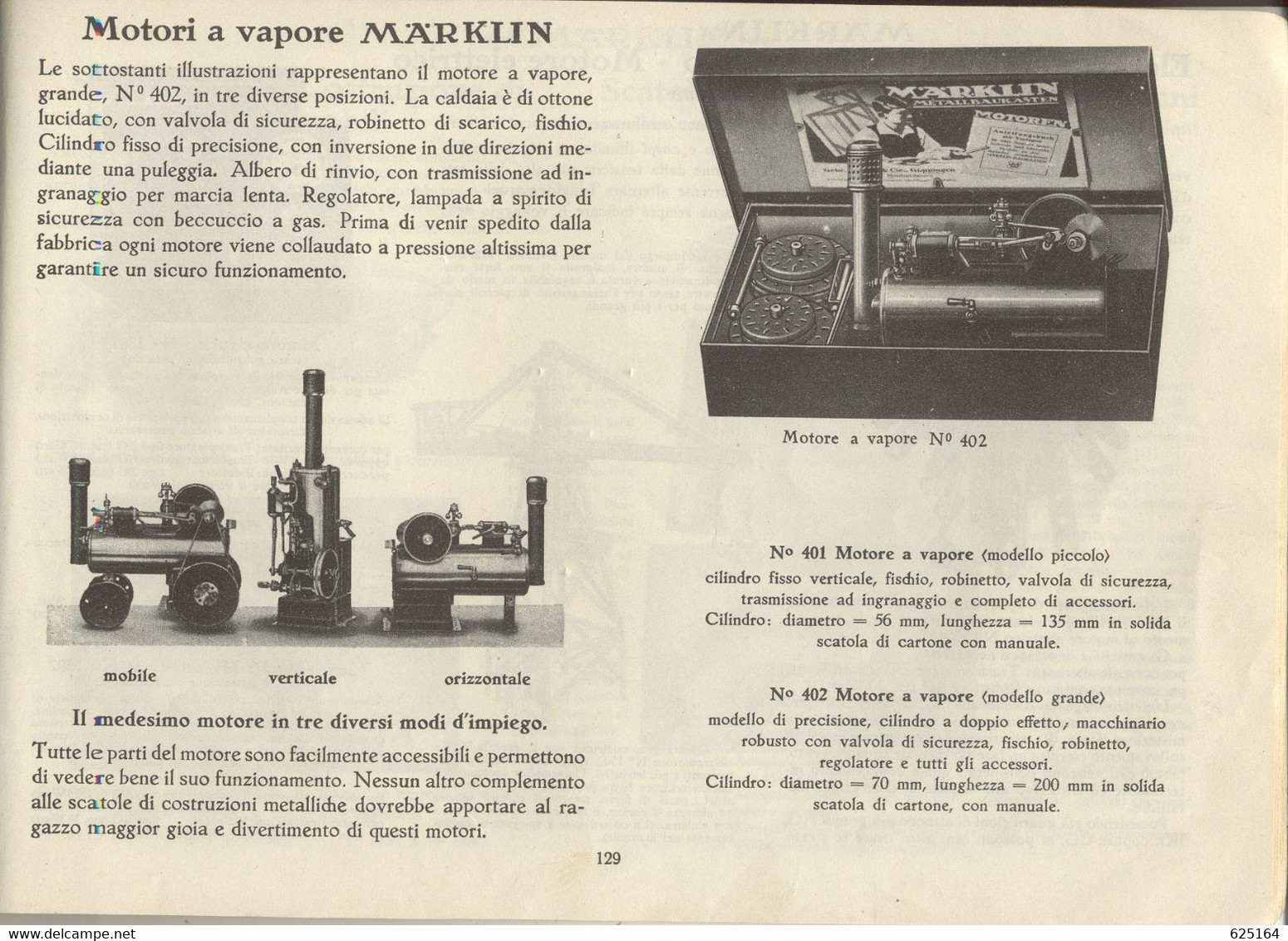 catalogue MÄRKLIN 1938  Giochi di Costruzioni (Meccano)  Elex Manuale 71a - en italien