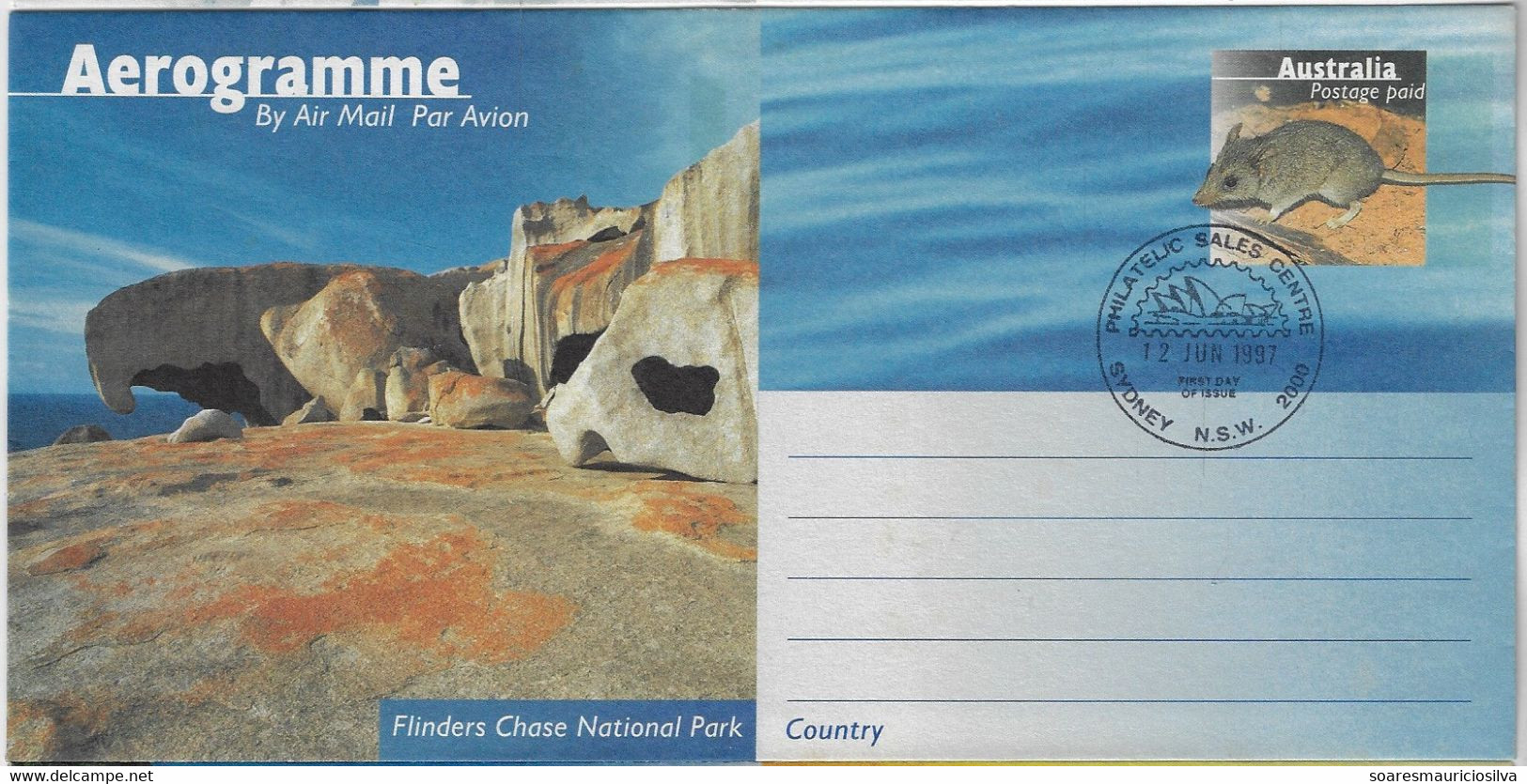 Australia 1997 Set With 4 Postal Stationery Cover Aerogramme National Park Alpine Flinders Chase Carnarvon Nambung Fauna - Aérogrammes
