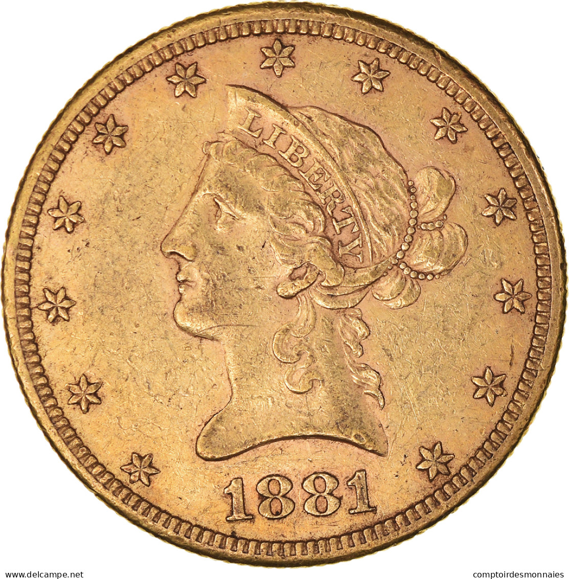 Monnaie, États-Unis, Coronet Head, $10, Eagle, 1881, U.S. Mint, San Francisco - 10$ - Eagle - 1866-1907: Coronet Head