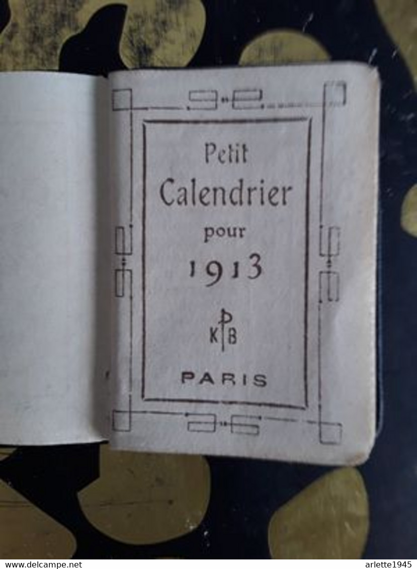 PETIT CALENDRIER POUR 1913 PARIS  5cm X 3,5cm - Kleinformat : 1901-20