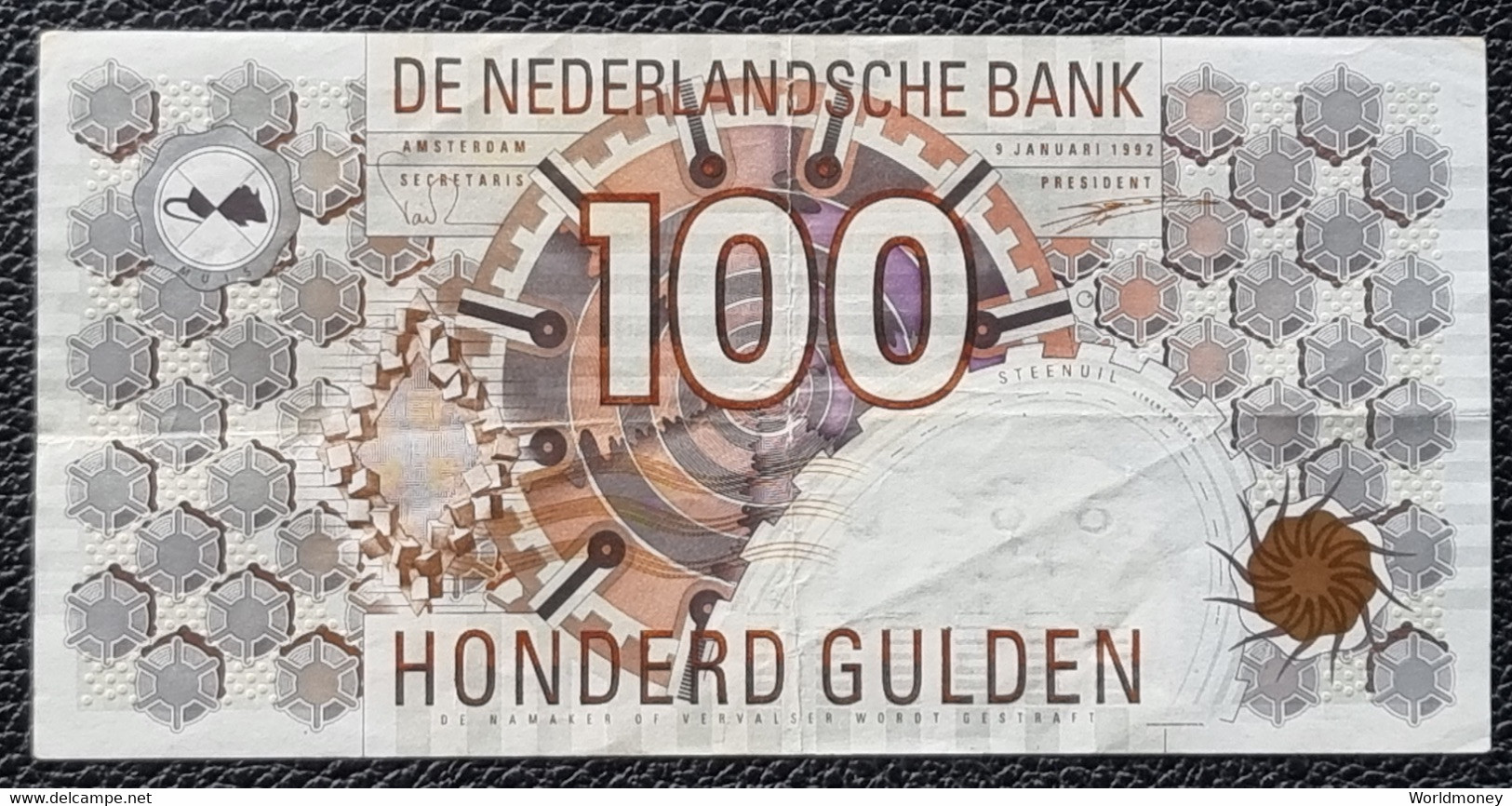 100 Gulden Netherlands 1992 - 100  Florín Holandés (gulden)