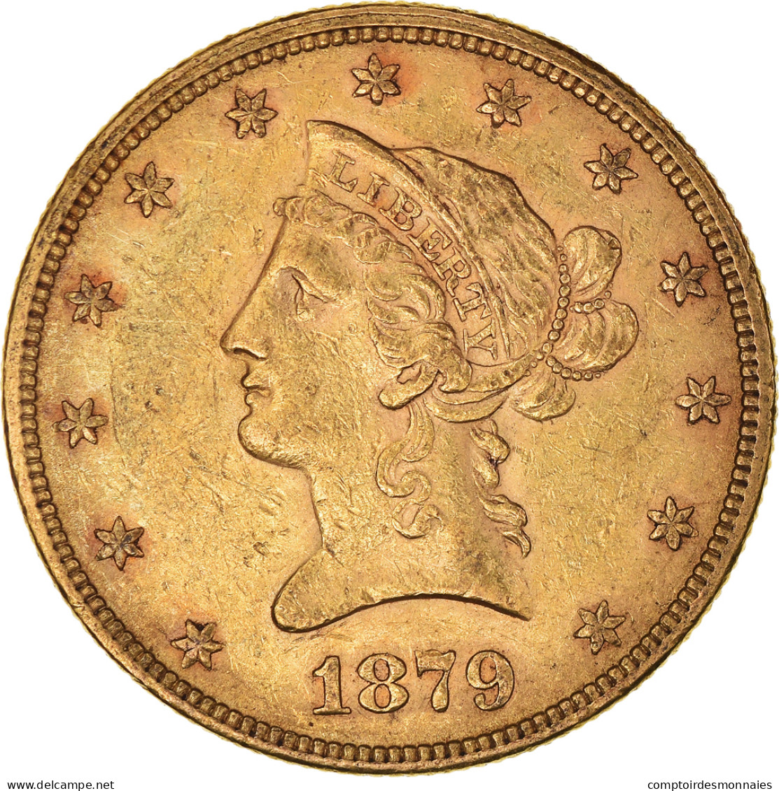 Monnaie, États-Unis, Coronet Head, $10, Eagle, 1879, U.S. Mint, Philadelphie - 10$ - Eagles - 1866-1907: Coronet Head