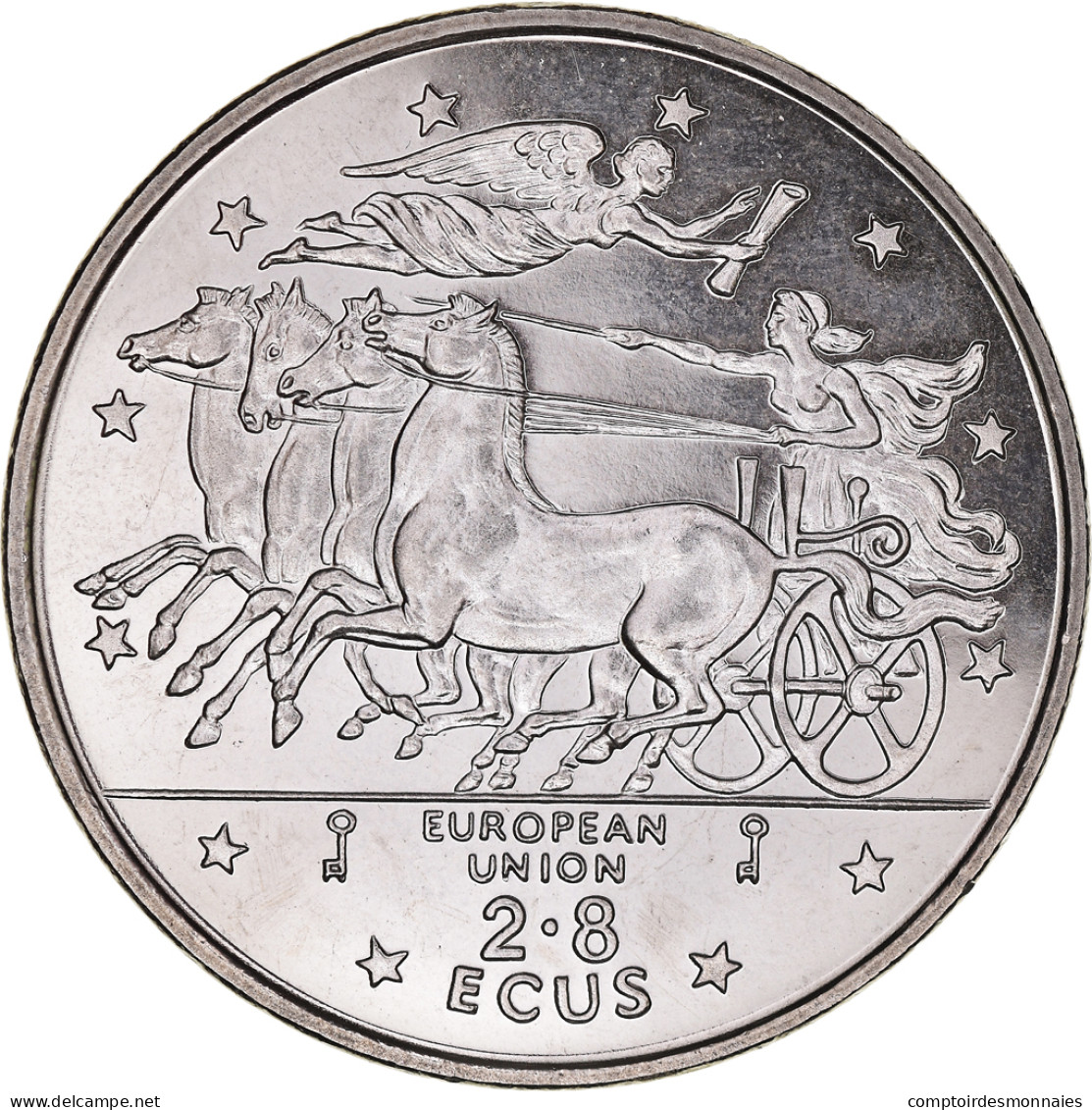 Monnaie, Gibraltar, Traité De Maastricht, 2.8 Ecus, 1994, SPL, Cupro-nickel - Gibraltar