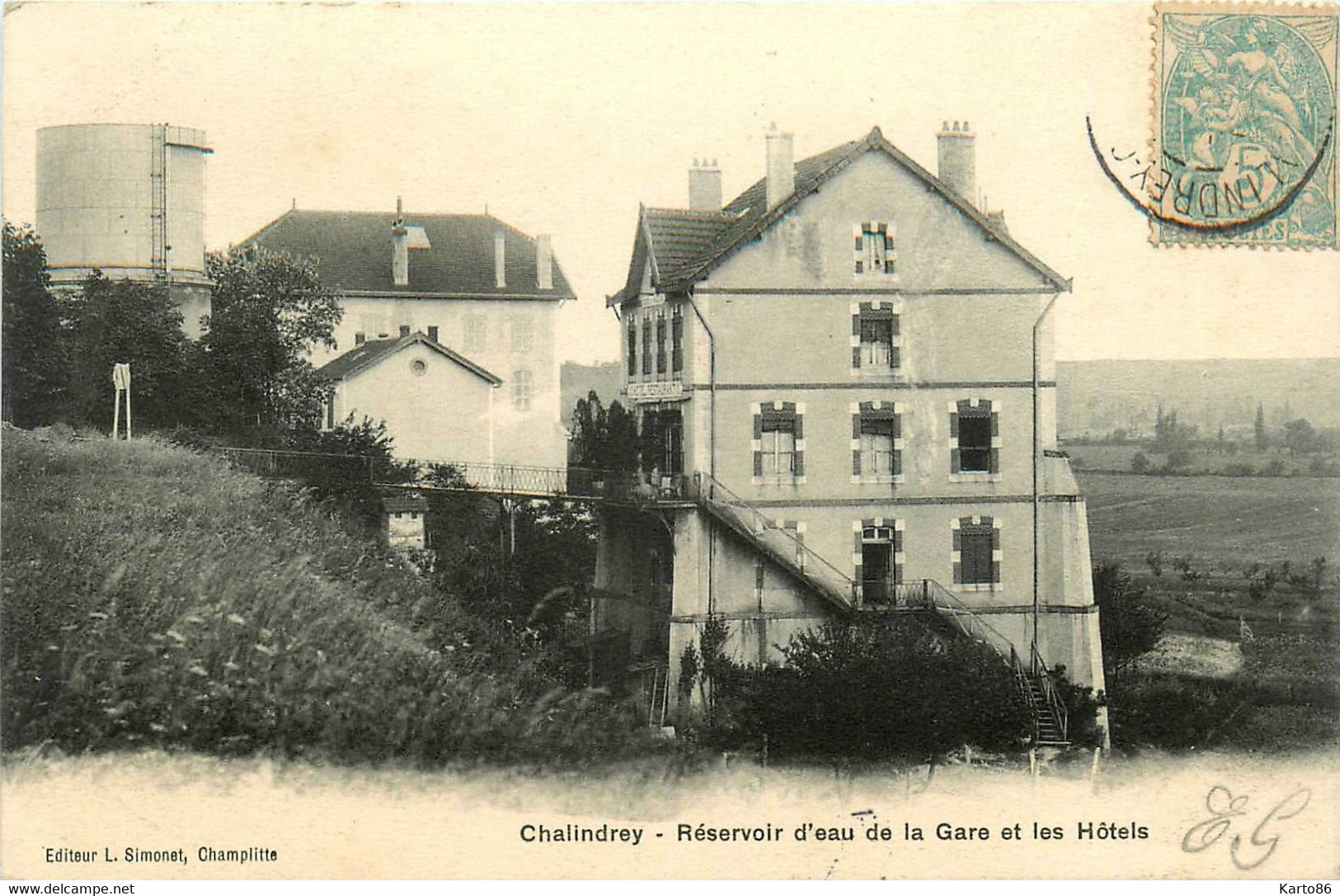 Chalindrey * 1905 * Réservoir D'eau De La Gare Et Les Hôtels * Château D'eau - Chalindrey