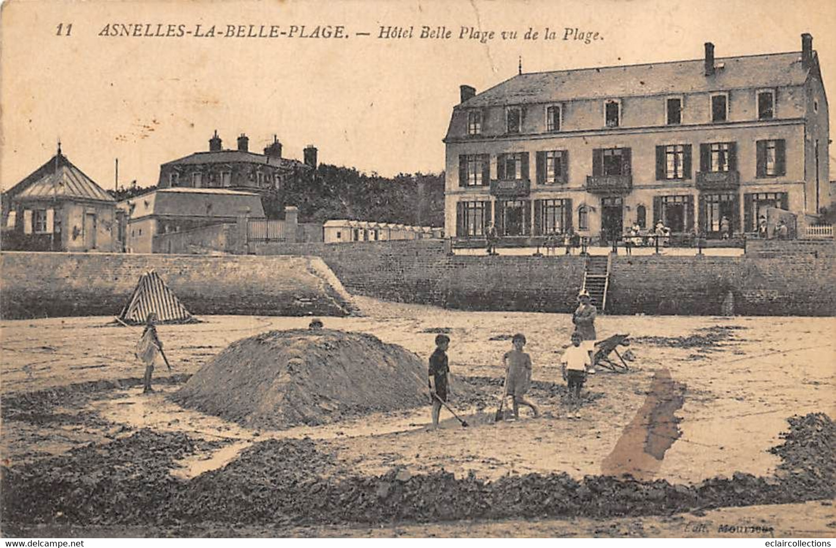 Asnelles      14       Hôtel BellePlage  Vu De La Plage            (voir Scan) - Autres & Non Classés