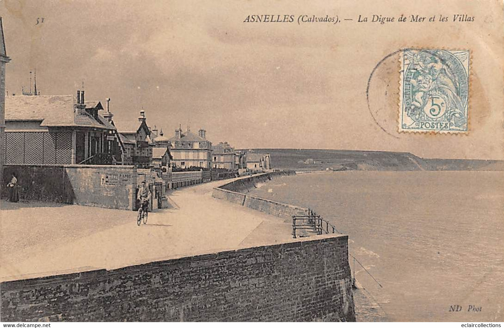 Asnelles       14        La Digue De La Mer Et Les Villas  -  3  -                (voir Scan) - Other & Unclassified