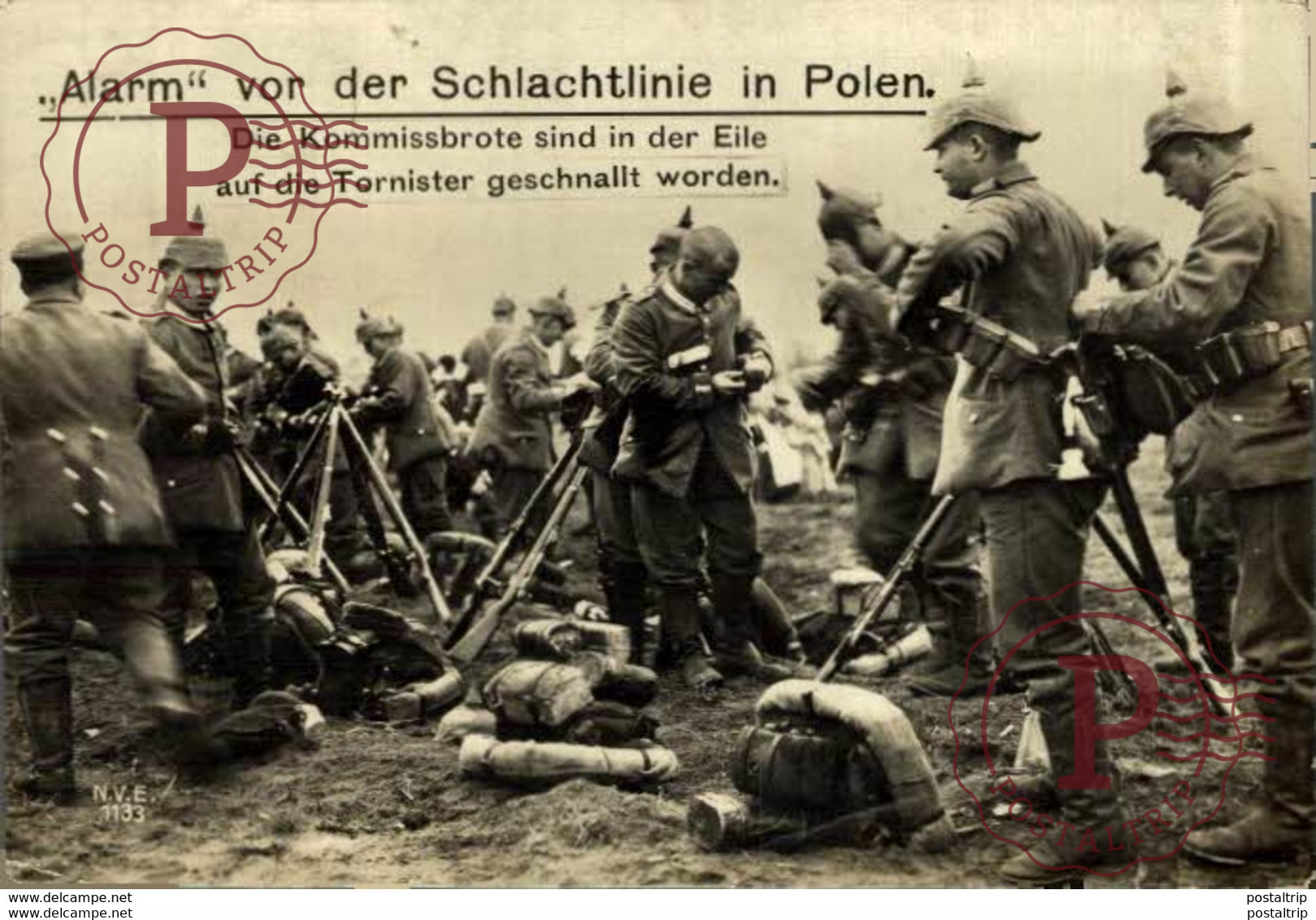 RPPC SCHLACHTLINIE IN POLEN  PAUL HOFFMANN BERLIN 17*12cm 1914/15  WWI WWICOLLECTION - Dahomey