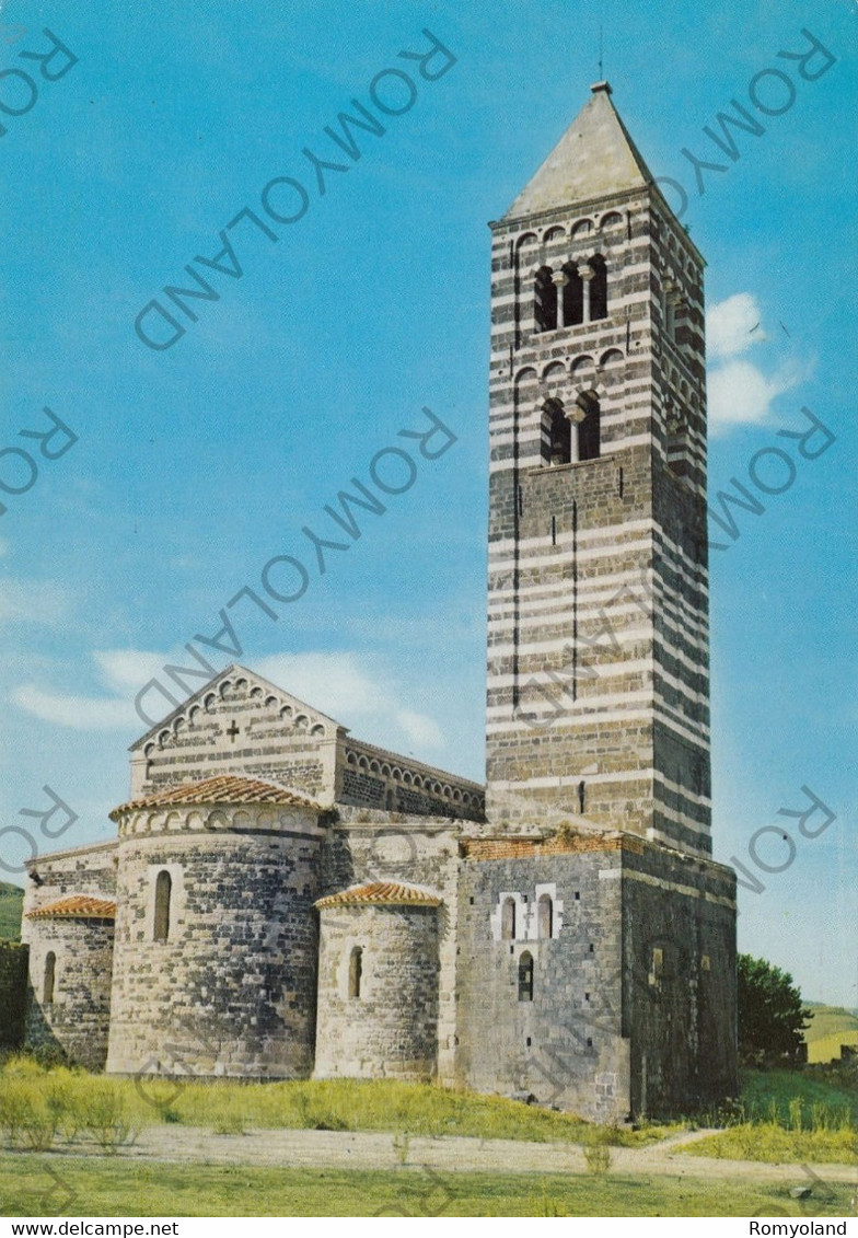 CARTOLINA  SASSARI,SARDEGNA,BASILICA DI N.S DI SACCARGIA,STORIA,MEMORIA,CULTURA RELIGIONE,BELLA ITALIA,VIAGGIATA 1983 - Sassari