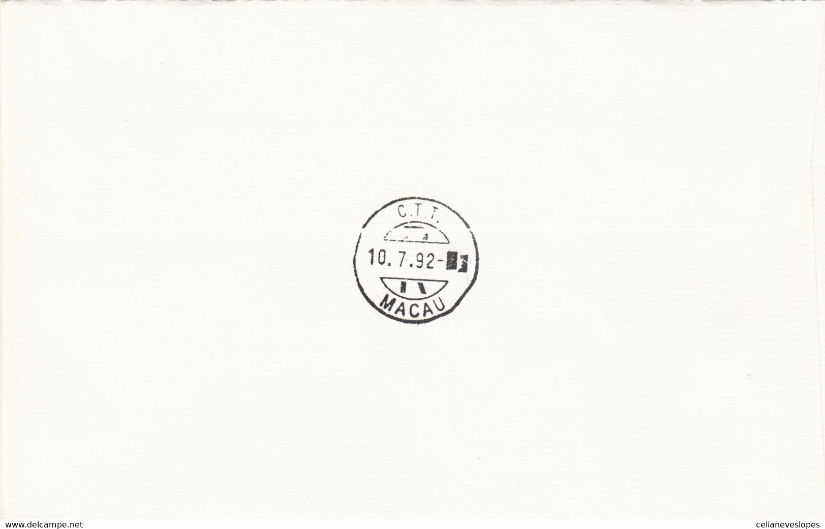 Macau, Macao, FDC, (337), Dia Da Marinha, 1992, Registada - FDC