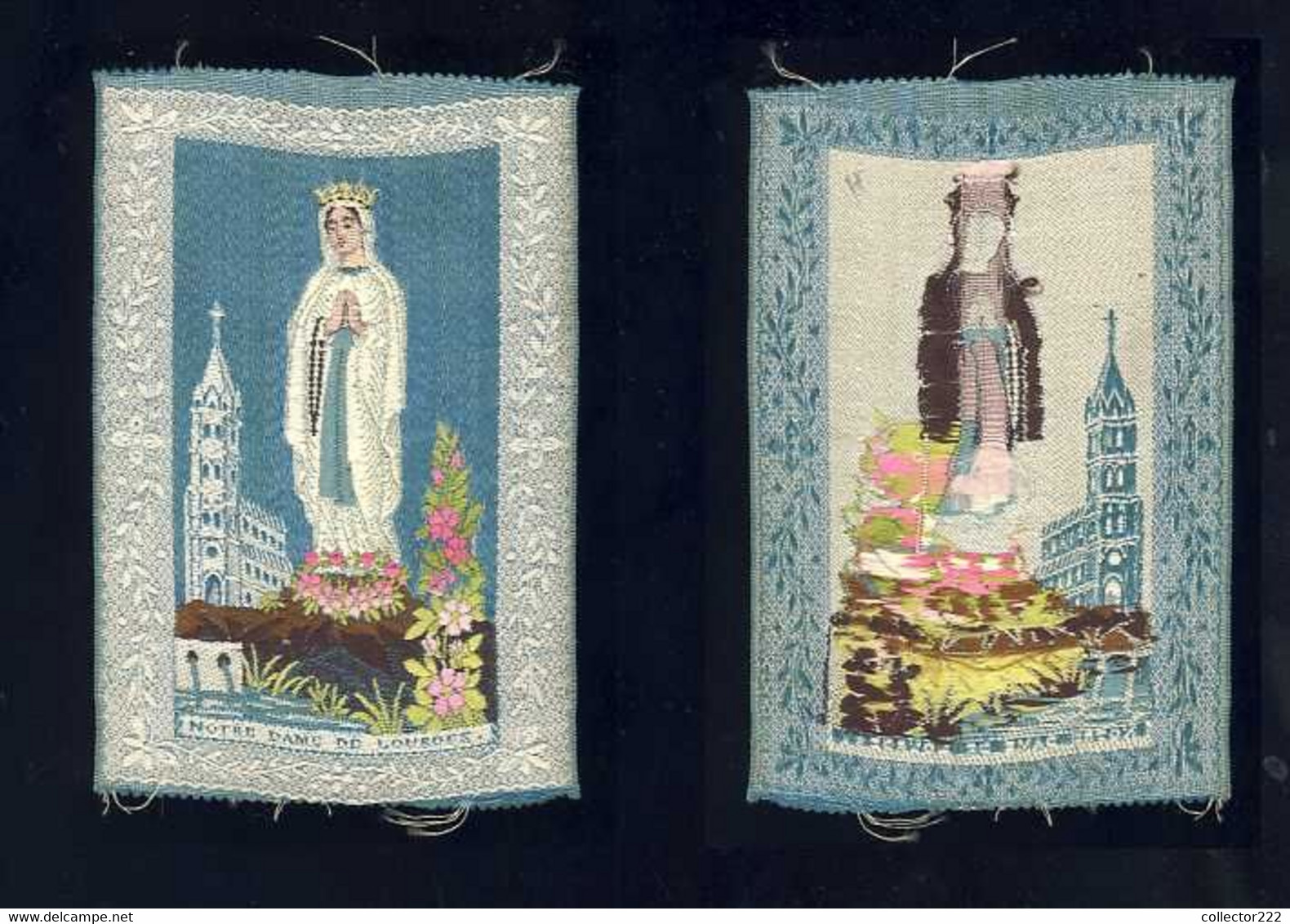 Image Pieuse Tissée Système Jacquard: Notre Dame De Lourdes (Ref. 108560) - Devotieprenten