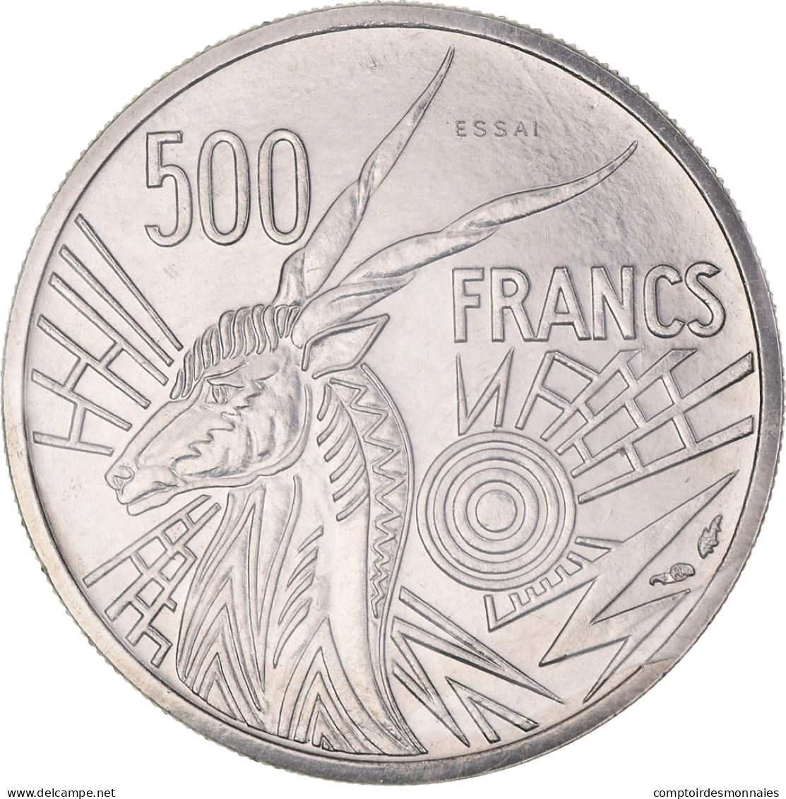 Monnaie, États De L'Afrique Centrale, 500 Francs, 1976, Paris, ESSAI, FDC - Gabón