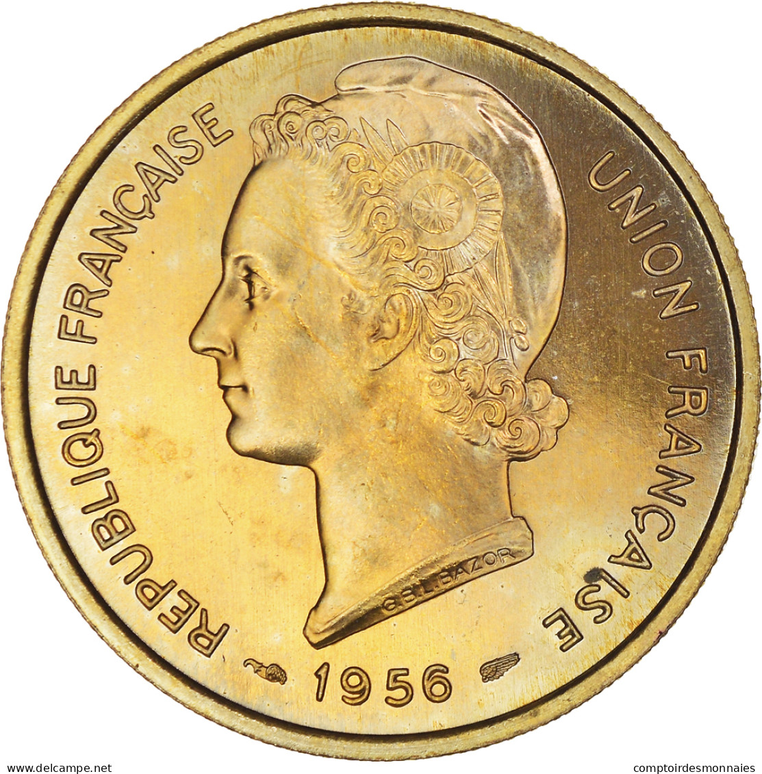 Monnaie, Togo, 25 Francs, 1956, Paris, ESSAI, FDC, Bronze-aluminium, KM:E8 - Togo