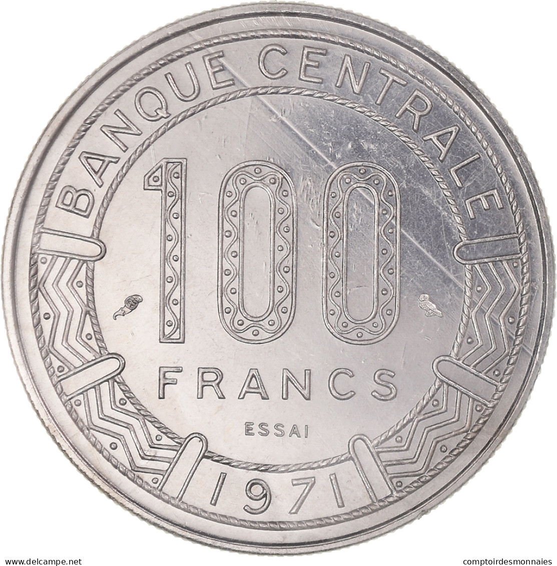 Monnaie, Cameroun, 100 Francs, 1971, Paris, ESSAI, FDC, Nickel, KM:E13 - Kamerun