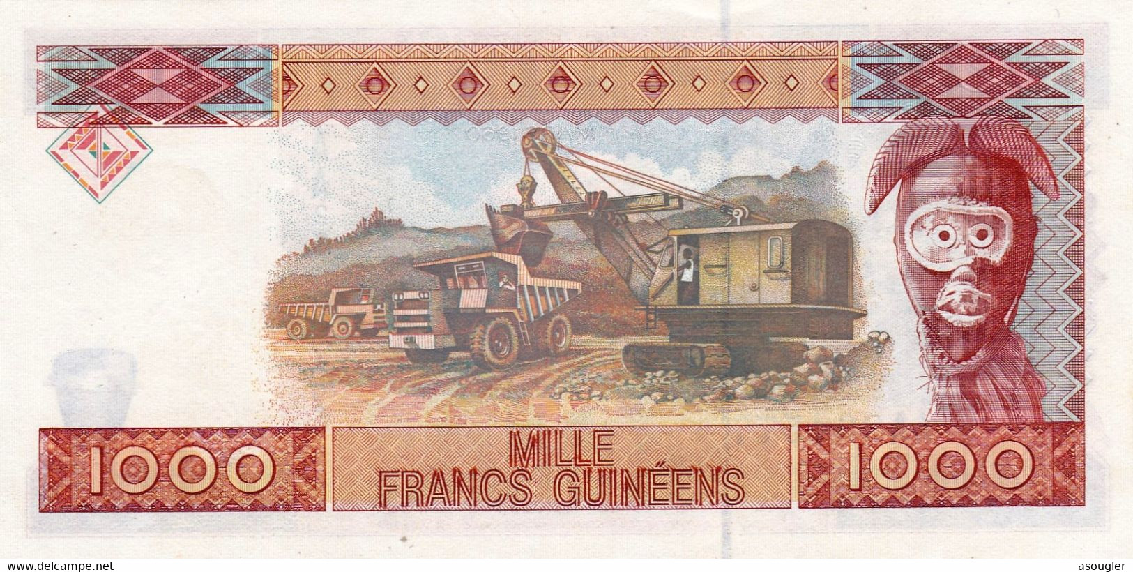 Guinea 1000 Francs 1998 UNC P-37 "free Shipping Via Regular Air Mail (buyer Risk Only)" - Guinee