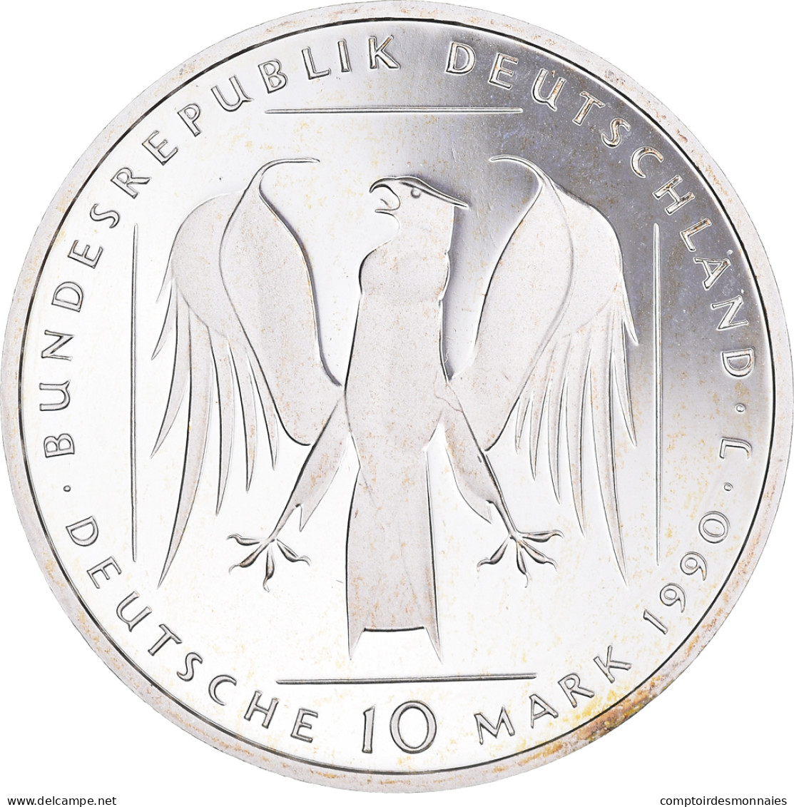 Monnaie, République Fédérale Allemande, 10 Mark, 1990, Hamburg, Germany, FDC - Herdenkingsmunt