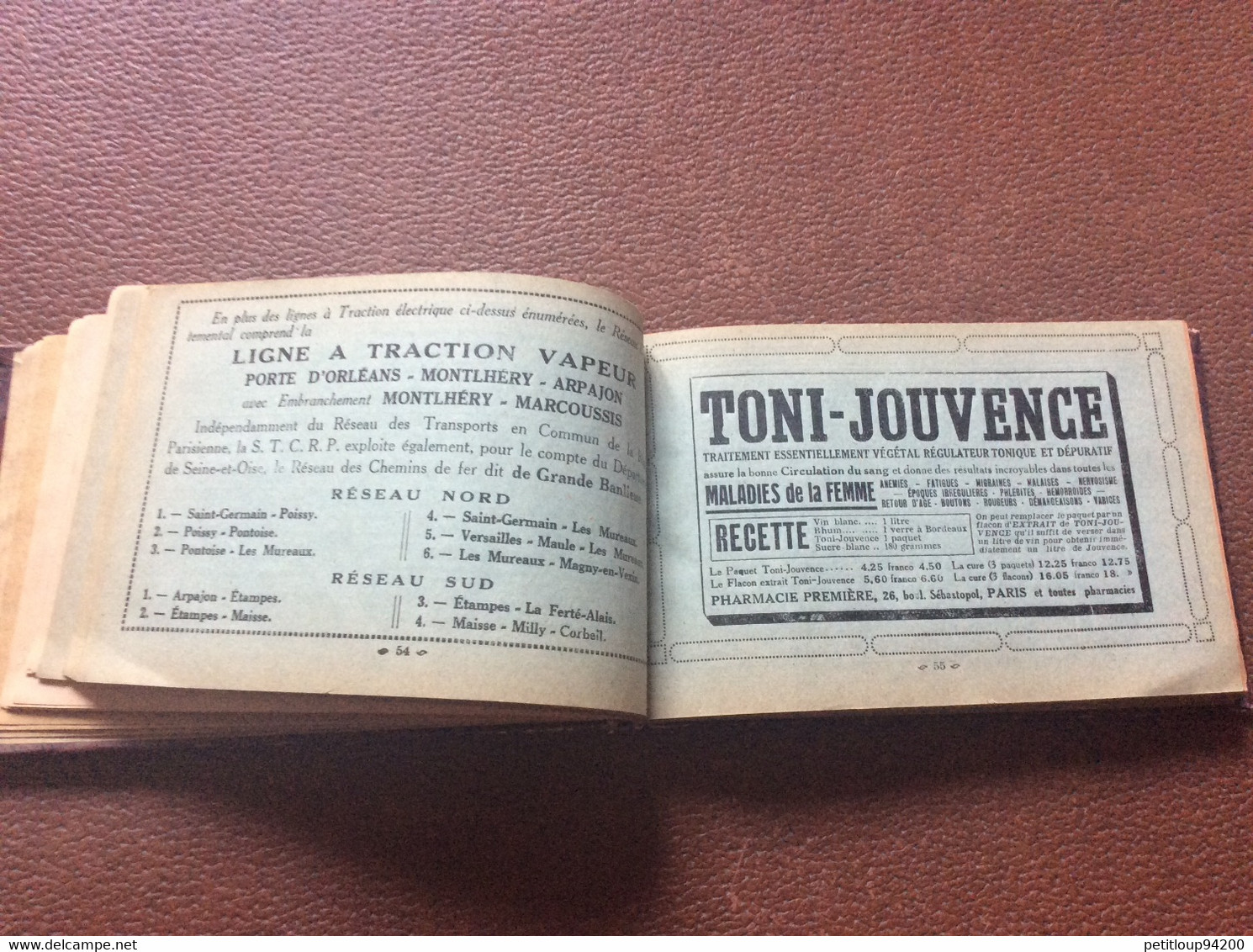 GUIDE OFFICIEL  SOCIETE DES TRANSPORTS EN COMMUN DE LA RÉGION PARISIENNE STCRP Autobus Tramways Bateaux Rues ANNÉES 1920