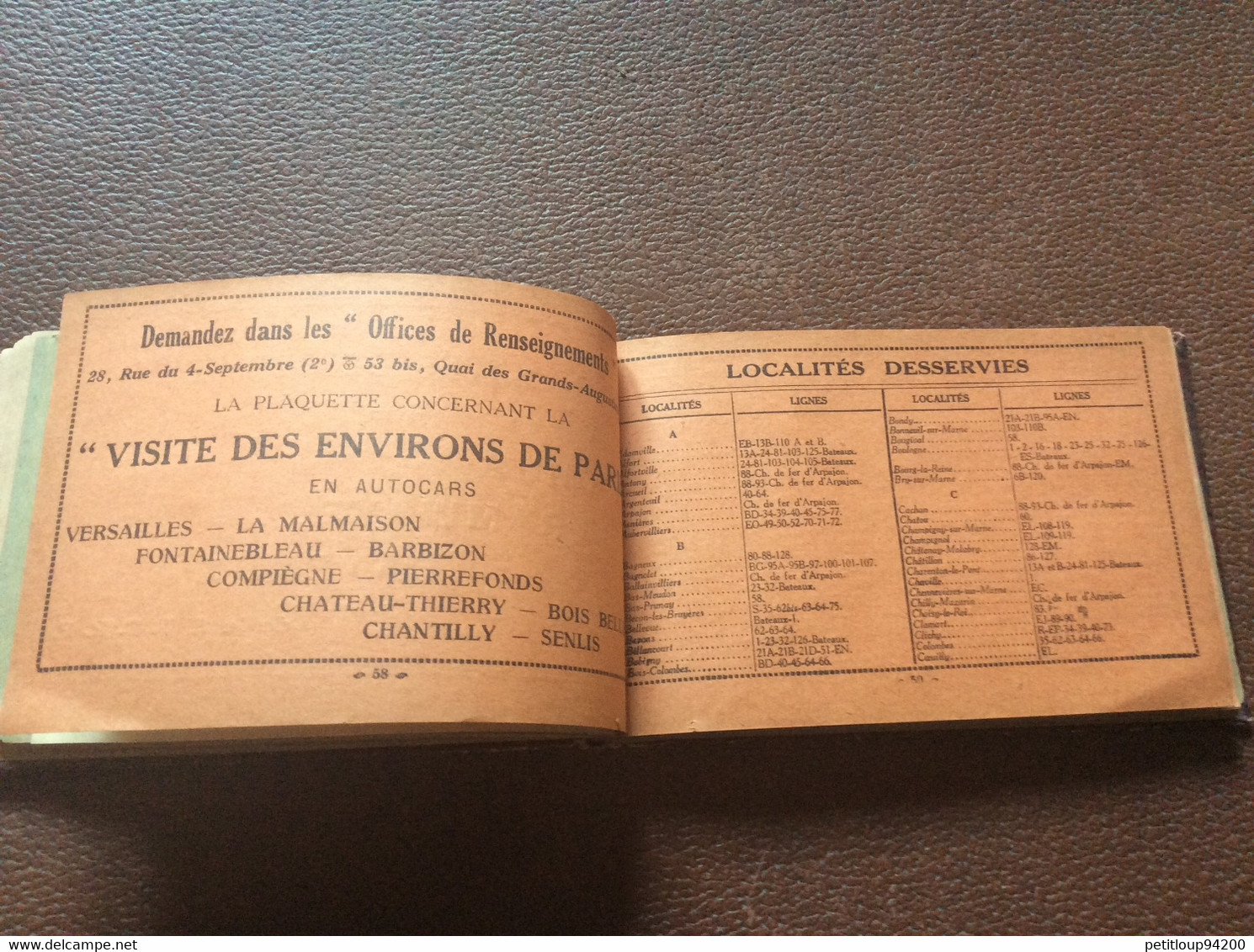 GUIDE OFFICIEL  SOCIETE DES TRANSPORTS EN COMMUN DE LA RÉGION PARISIENNE STCRP Autobus Tramways Bateaux Rues ANNÉES 1920