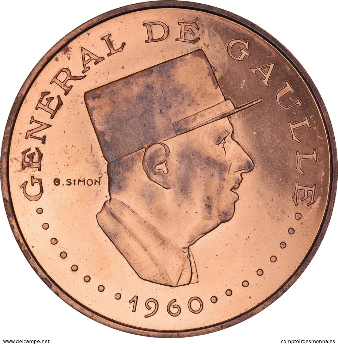 Monnaie, Tchad, Général De Gaulle, 10000 Francs, 1970, Paris, ESSAI, SPL - Tchad