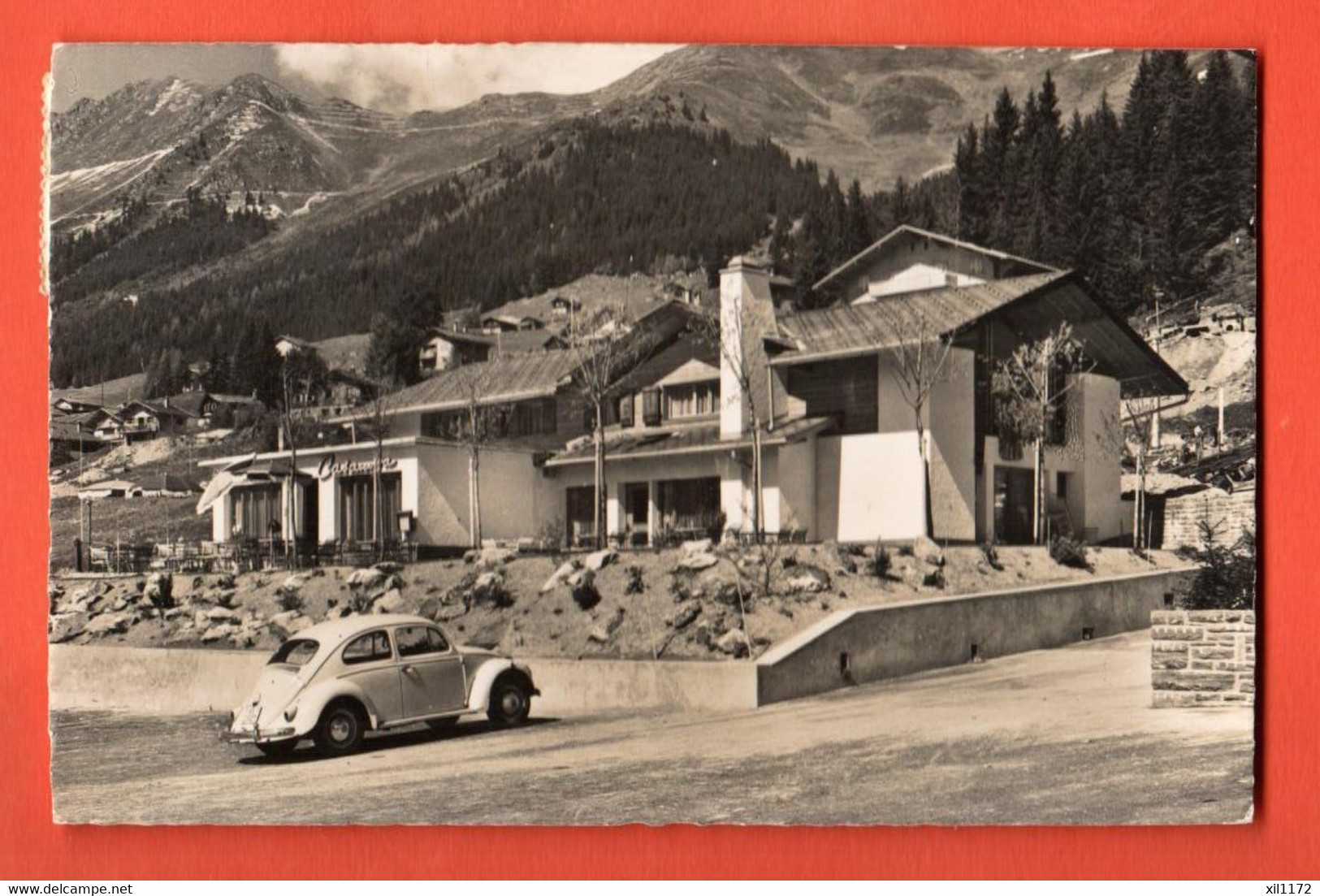 ZRB-17 TRES RARE Verbier Restaurant Pension CASANOVA Volkswagen VW Au Premier Plan Dany 12140 Circulé - Sion