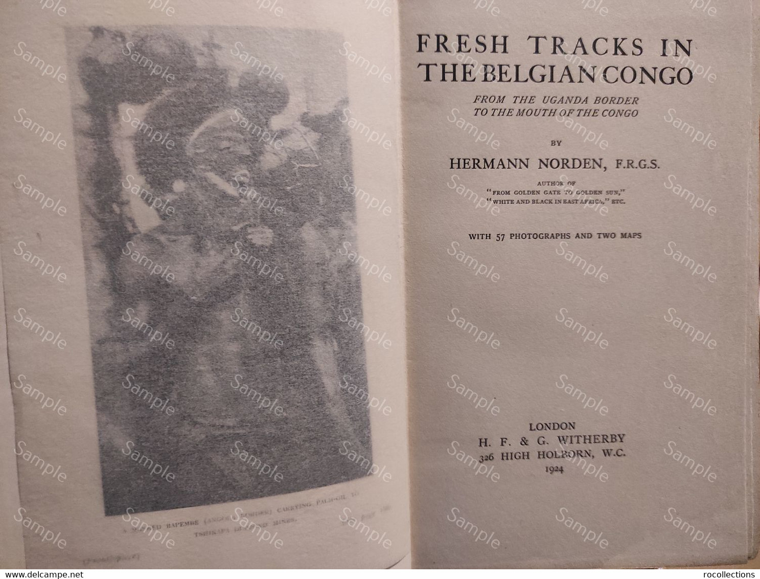 Hermann Norden FRESH TRACKS IN THE BELGIAN CONGO. London 1924. Author's Handwritten Dedication - Afrique