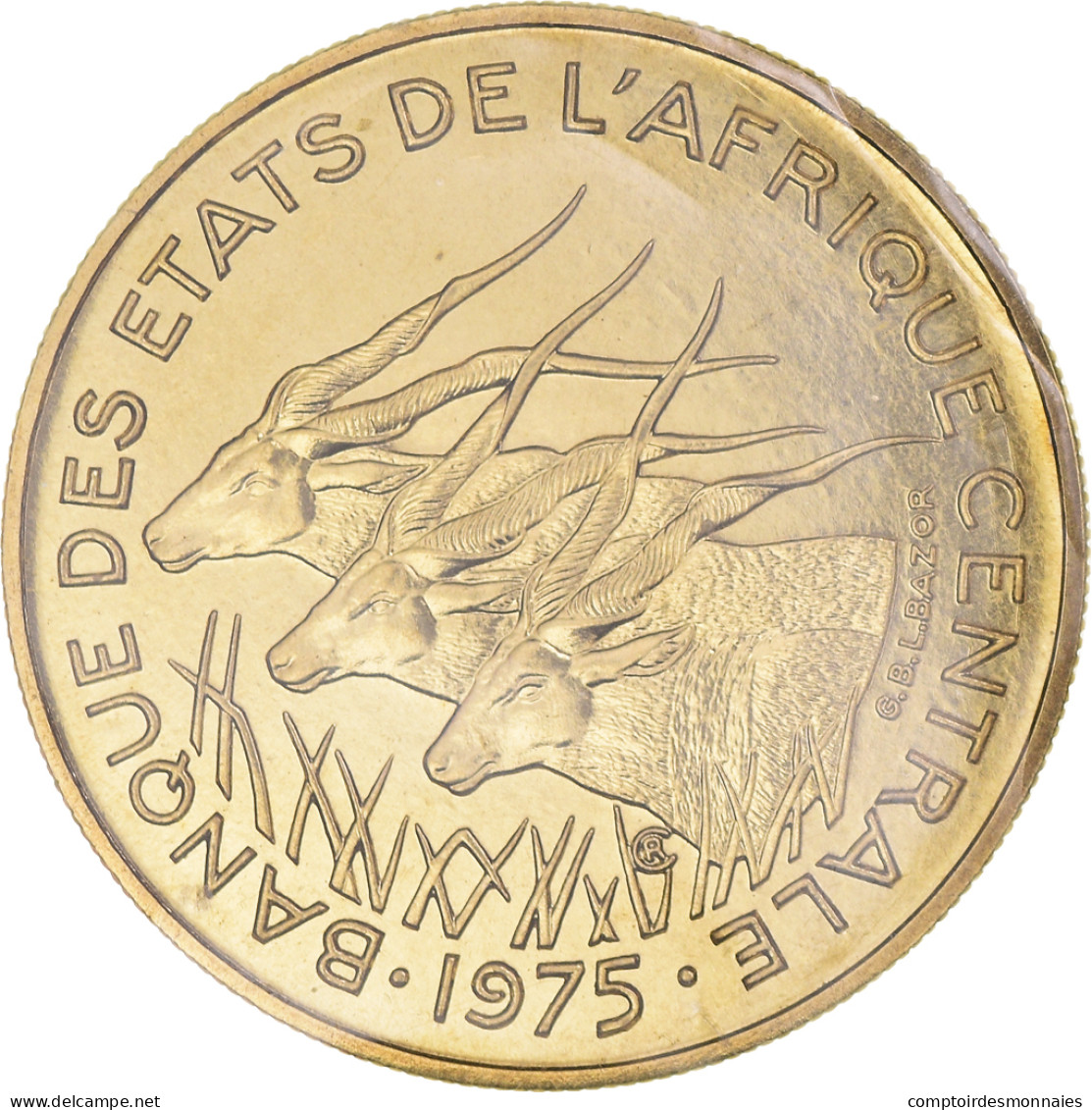 Monnaie, États De L'Afrique Centrale, 25 Francs, 1975, Paris, ESSAI, FDC - Repubblica Centroafricana