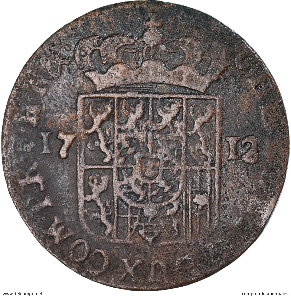 Monnaie, Pays-Bas Espagnols, NAMUR, Maximilian Emmanuel Of Bavaria, Liard, 1712 - Pays Bas Espagnols