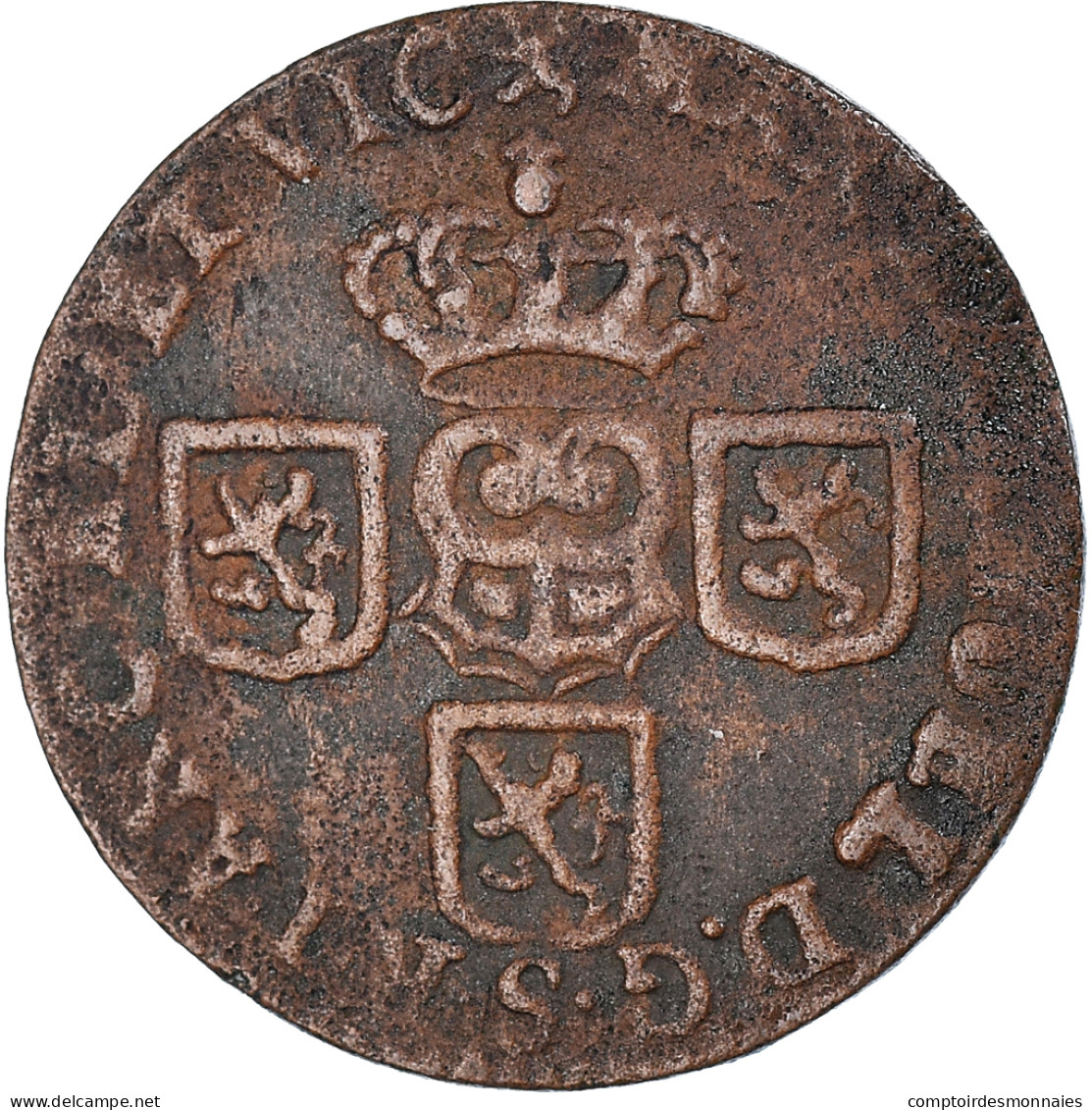 Monnaie, Pays-Bas Espagnols, NAMUR, Maximilian Emmanuel Of Bavaria, Liard, 1712 - Spanish Netherlands