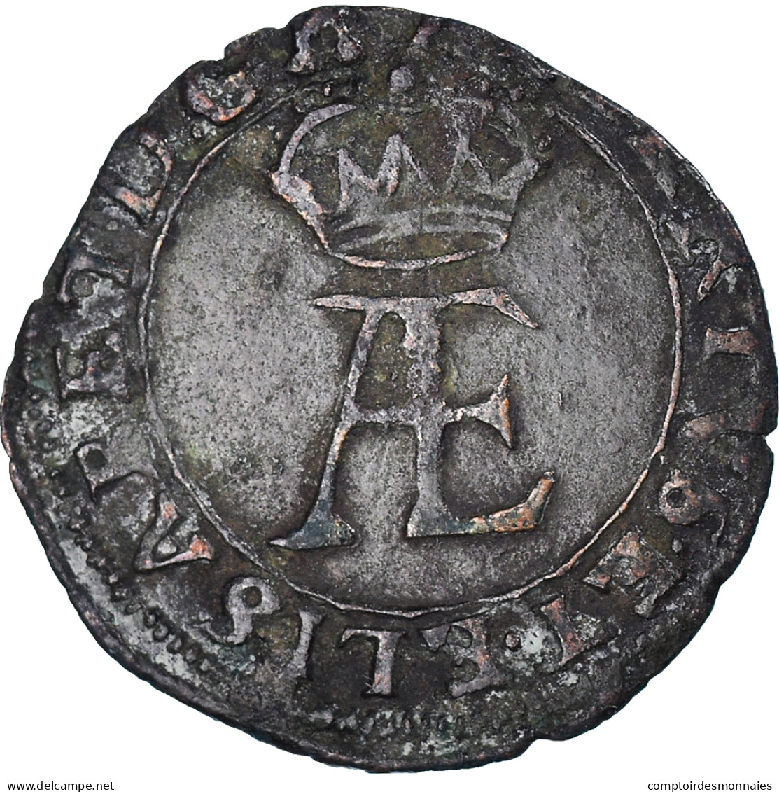 Monnaie, Pays-Bas Espagnols, TOURNAI, Albert & Isabelle, 2 Denier, 1615 - Paesi Bassi Spagnoli