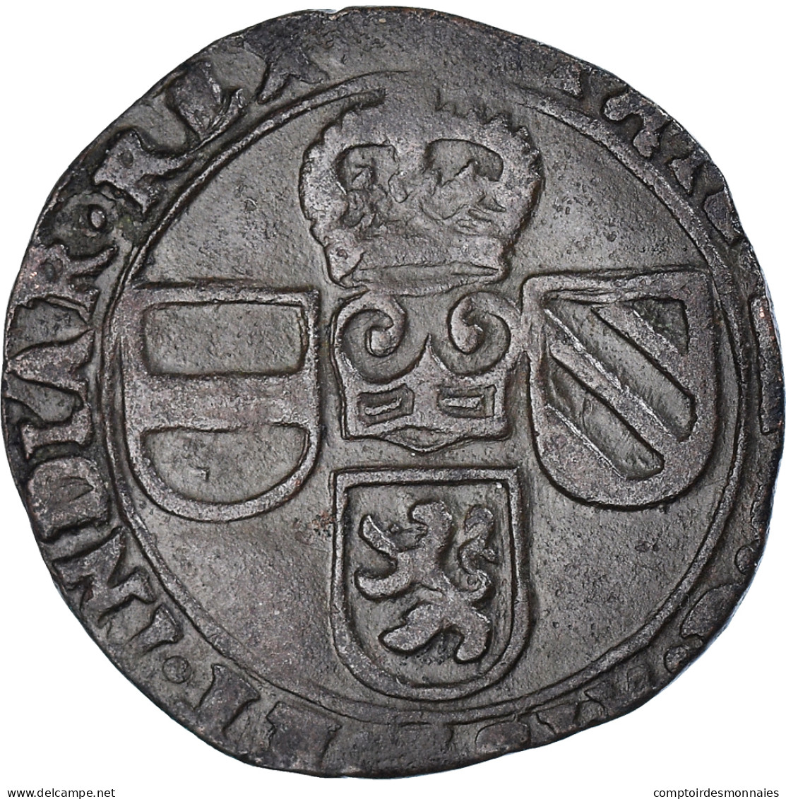 Monnaie, Pays-Bas Espagnols, Philippe IV, Liard, 12 Mites, 1643 Tournai - Spanische Niederlande