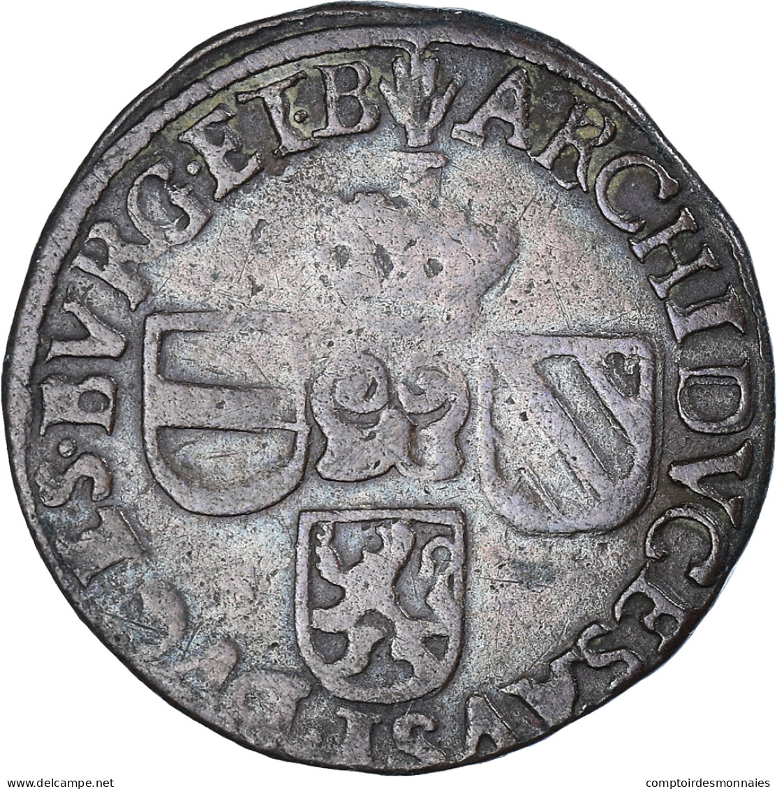 Monnaie, Pays-Bas Espagnols, BRABANT, Albert & Isabelle, Liard, 12 Mites, 1608 - Países Bajos Españoles