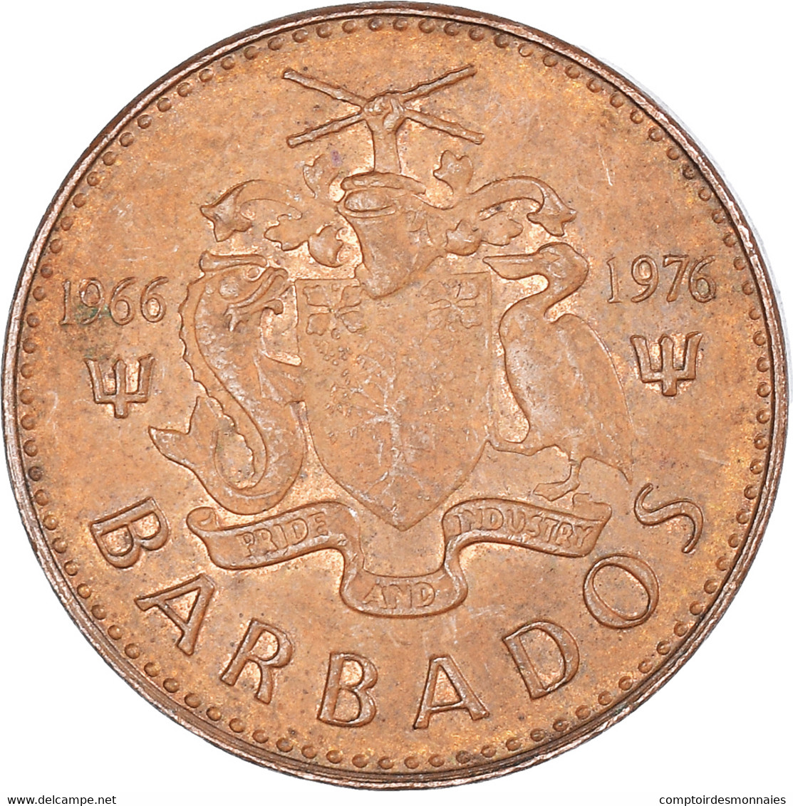 Monnaie, Barbade, Cent, 1976 - Barbades
