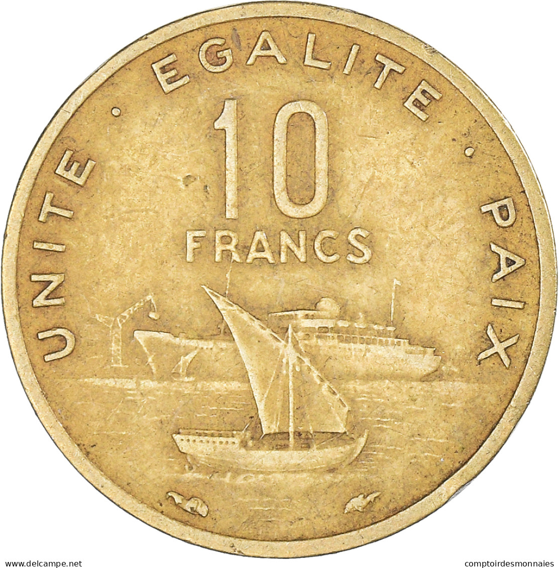 Monnaie, Djibouti, 10 Francs, 1977 - Gibuti